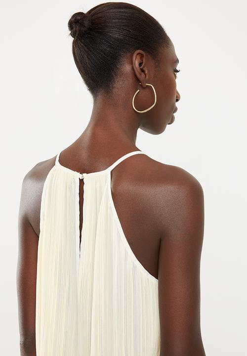 STYLE REPUBLIC - Pleated halter neck top - beige