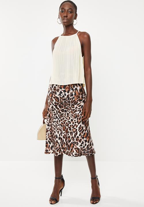 STYLE REPUBLIC - Pleated halter neck top - beige