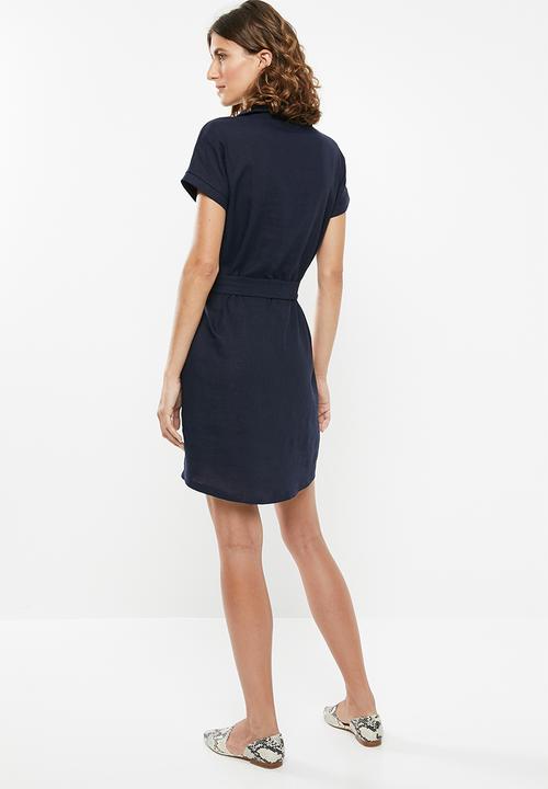 edit - Linen shirt dress - navy