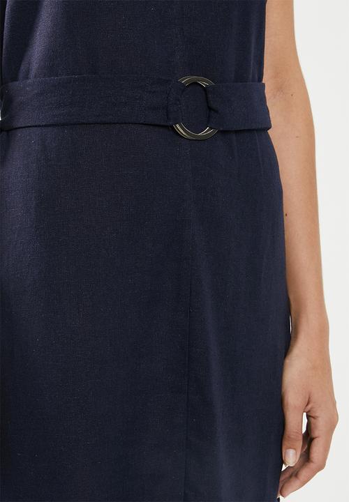 edit - Linen shirt dress - navy