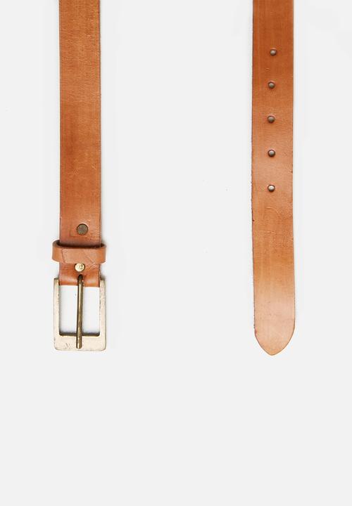 Superbalist - Slim leather belt - tan