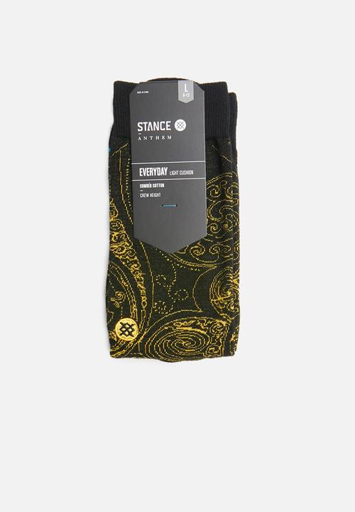 Stance Socks - Verdana socks - black & yellow 
