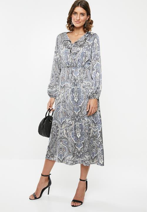 edit - Maxi peasant dress - multi