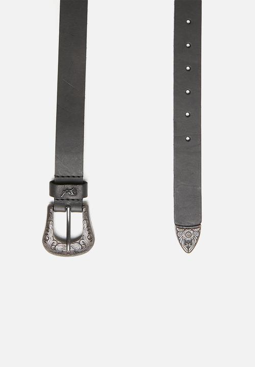 POLO - Jolene leather belt - black