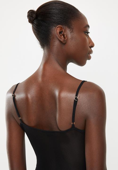 Missguided - Mesh panelled lace cup bodysuit - black