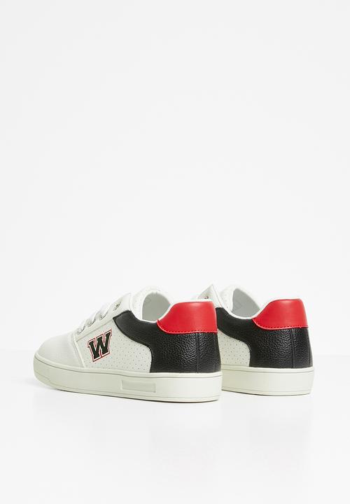 Pop Candy - Boys logo lace up sneaker - white