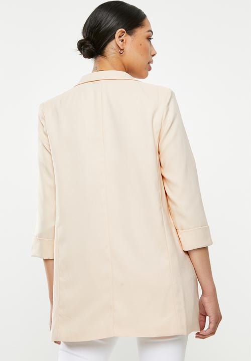 Missguided - Core basic blazer - pale creamy pink