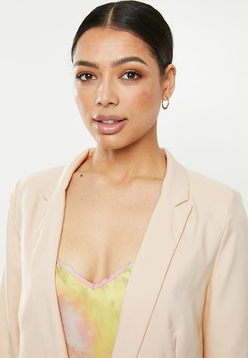 Missguided - Core basic blazer - pale creamy pink