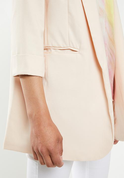 Missguided - Core basic blazer - pale creamy pink