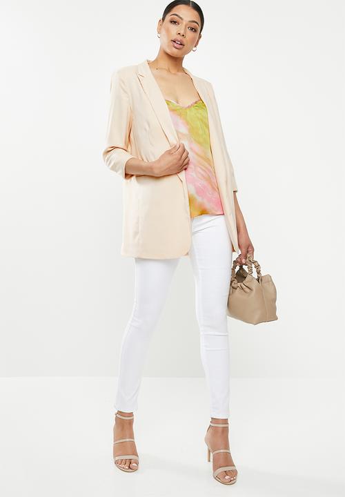 Missguided - Satin v-neck cami - yellow