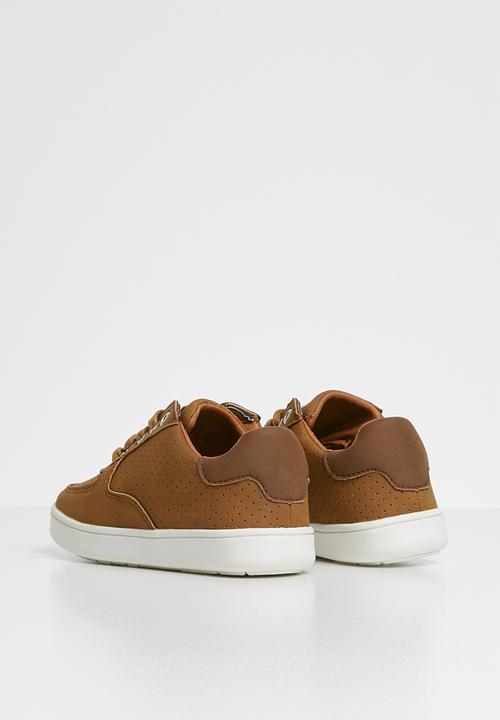 Pop Candy - Boys lace up sneaker - tan