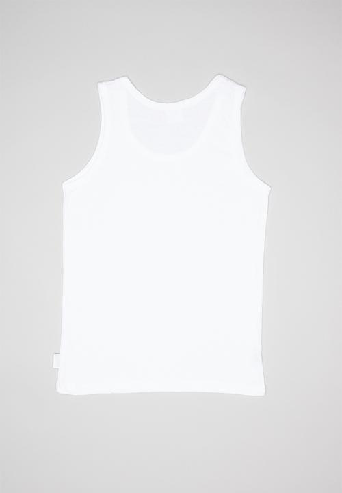 Jockey - 2Pack boys single jersey interlock vest - white