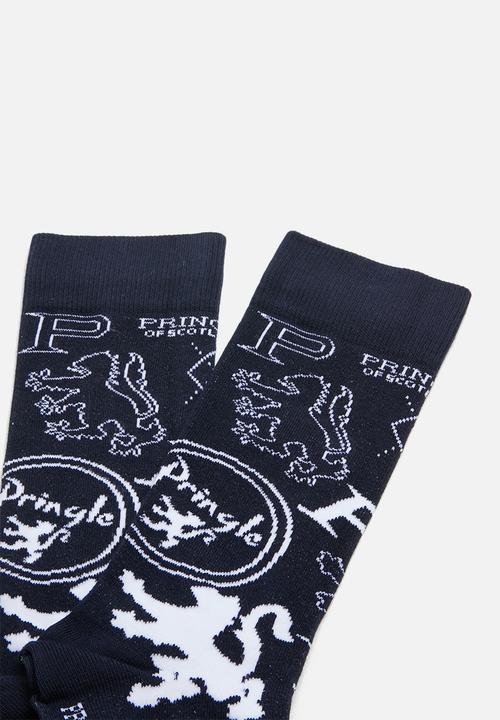 Pringle of Scotland - Irvin socks - navy & white