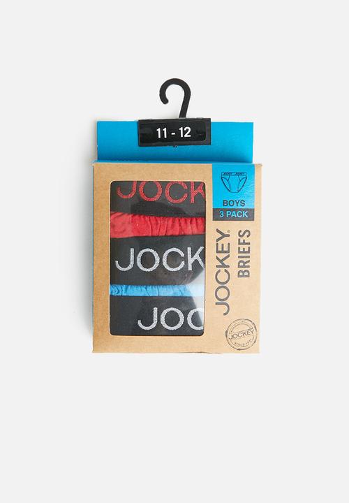 Jockey - Boys 3pack plain jockey brief - multi