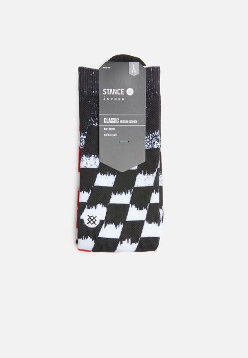Stance Socks - Blur check socks - multi