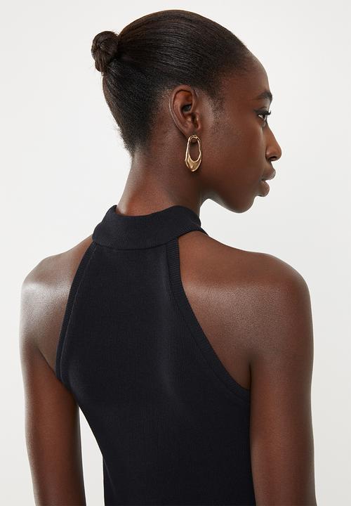 Superbalist - Rib funnel neck vest - black