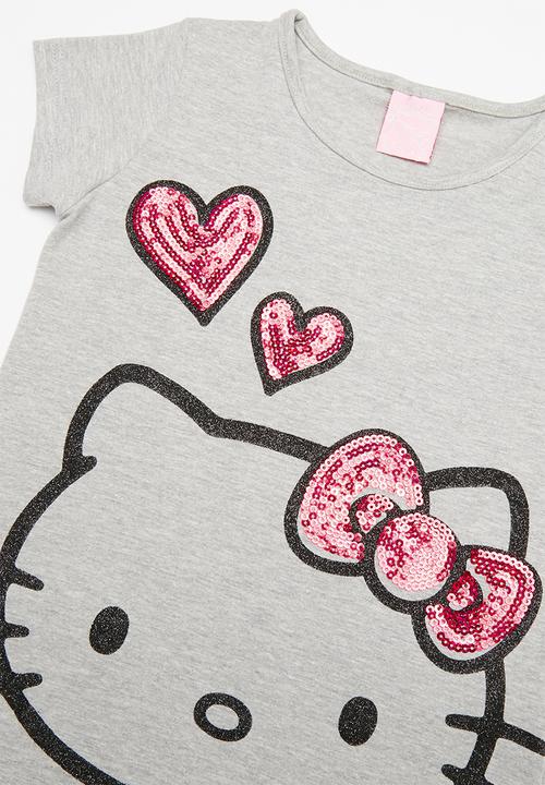 Hello Kitty - Elastane jersey top - grey