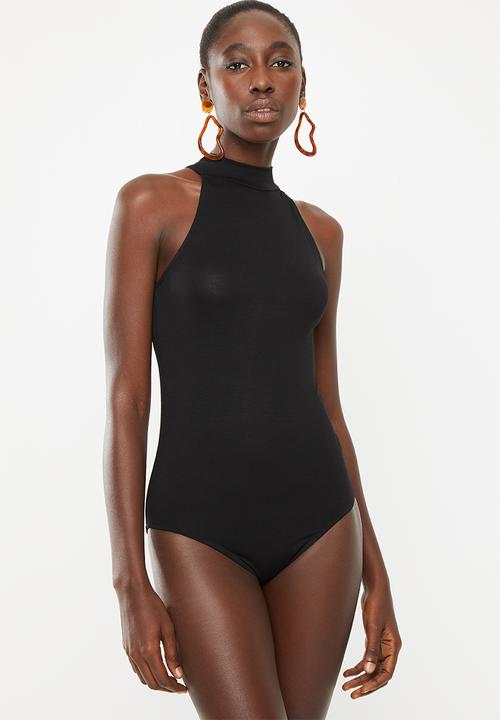 Superbalist - Viscose hi-neck bodysuit - black