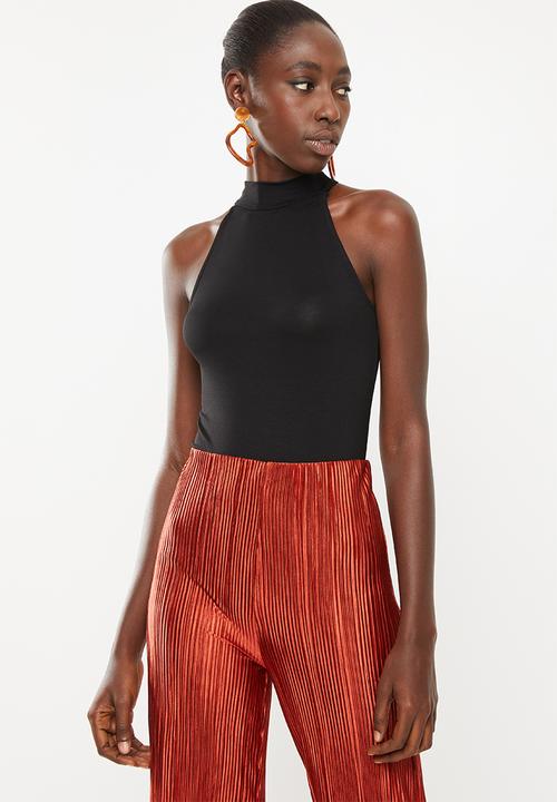Superbalist - Viscose hi-neck bodysuit - black