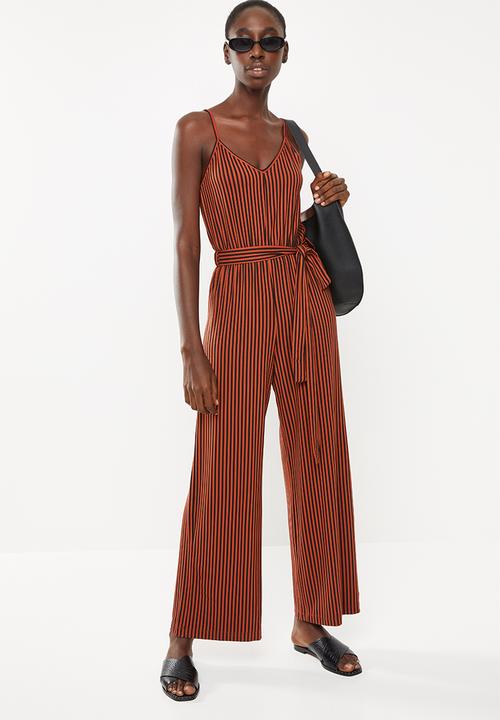 Superbalist - Knit jumpsuit - red & black