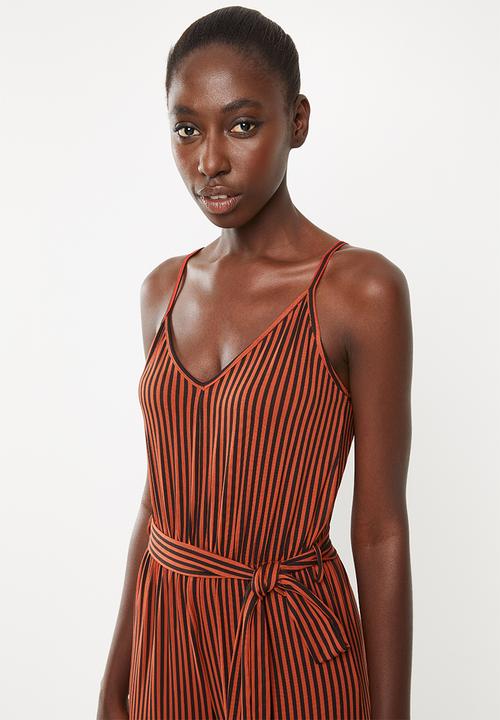 Superbalist - Knit jumpsuit - red & black