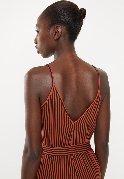 Superbalist - Knit jumpsuit - red & black