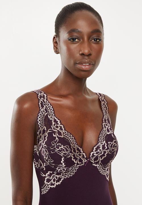 DORINA - Lianne 2 tone bodysuit - purple