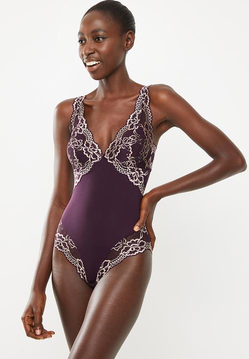 DORINA - Lianne 2 tone bodysuit - purple