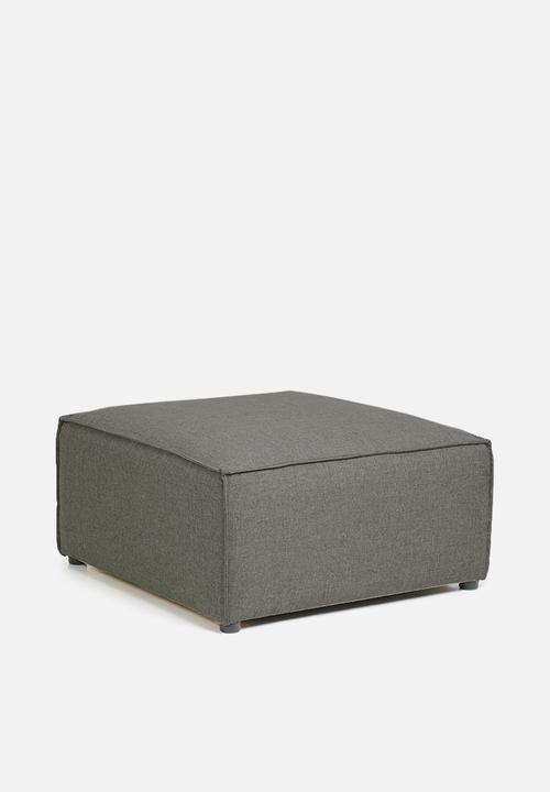 Sixth Floor - Modular ottoman - dark grey