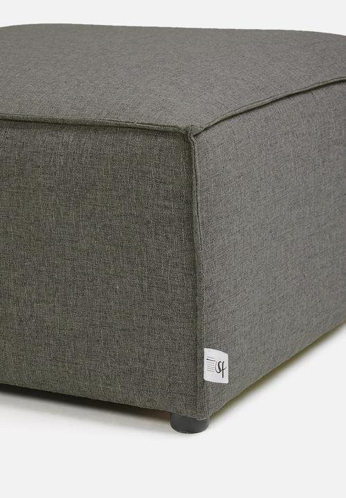 Sixth Floor - Modular ottoman - dark grey