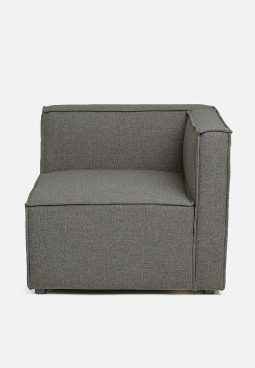 Sixth Floor - Modular corner unit - dark grey