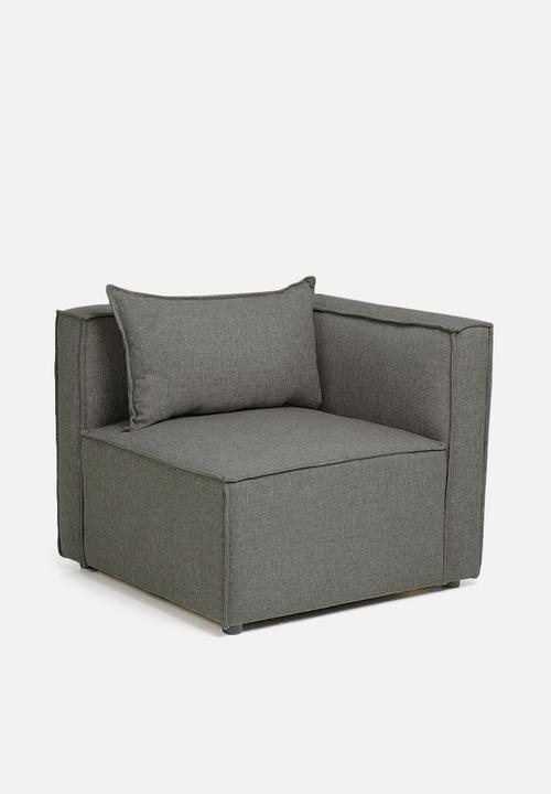 Sixth Floor - Modular corner unit - dark grey