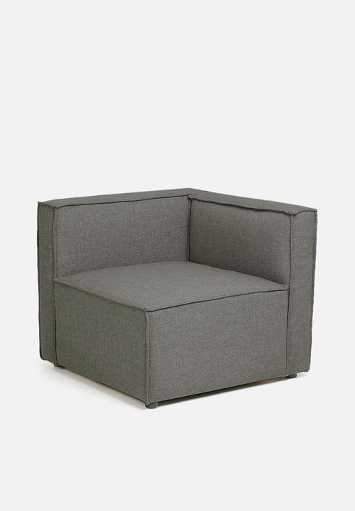 Sixth Floor - Modular corner unit - dark grey