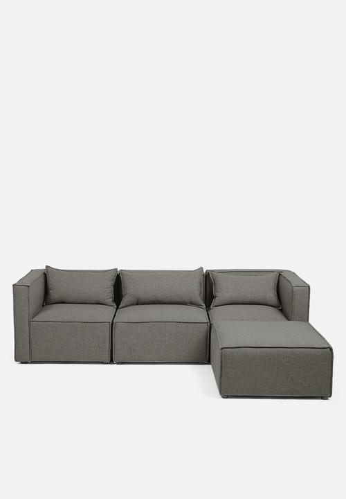Sixth Floor - Modular corner unit - dark grey