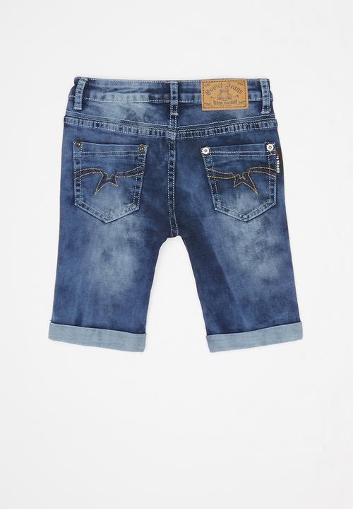 SOVIET - Boys denim short - blue