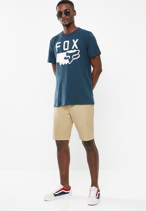 Fox - Transparent short sleeve tee - navy 