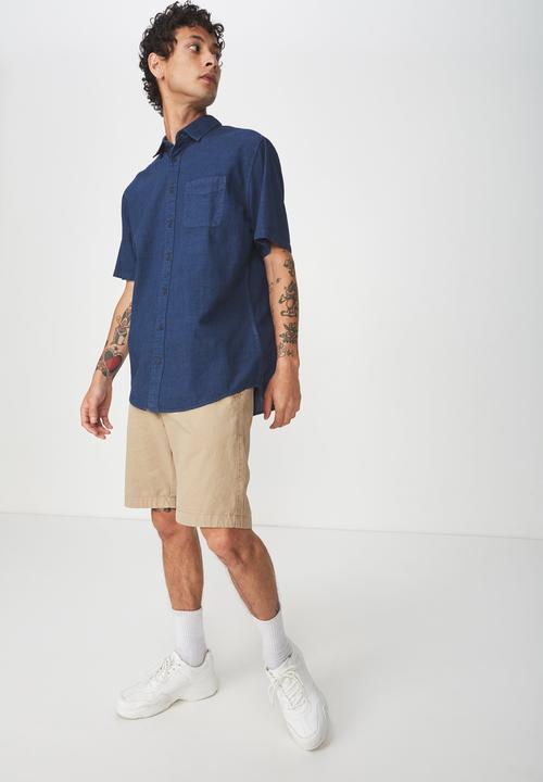 Cotton On - Vintage prep short sleeve shirt - navy
