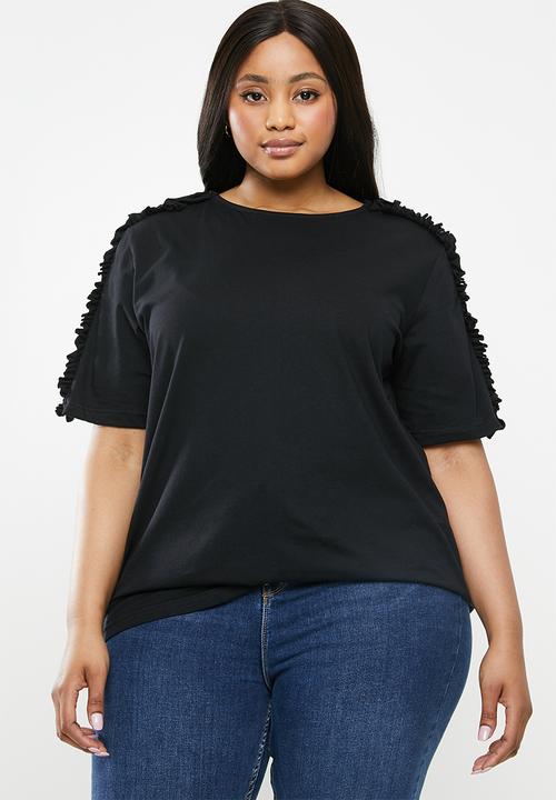 Superbalist - Frill detail T-shirt - black