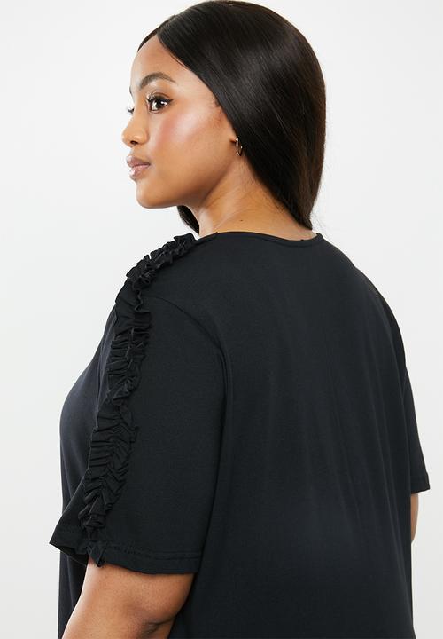 Superbalist - Frill detail T-shirt - black
