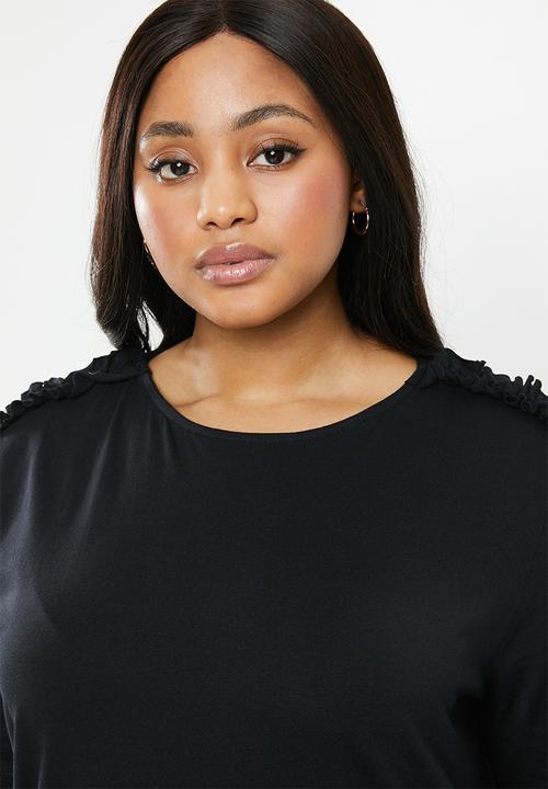 Superbalist - Frill detail T-shirt - black