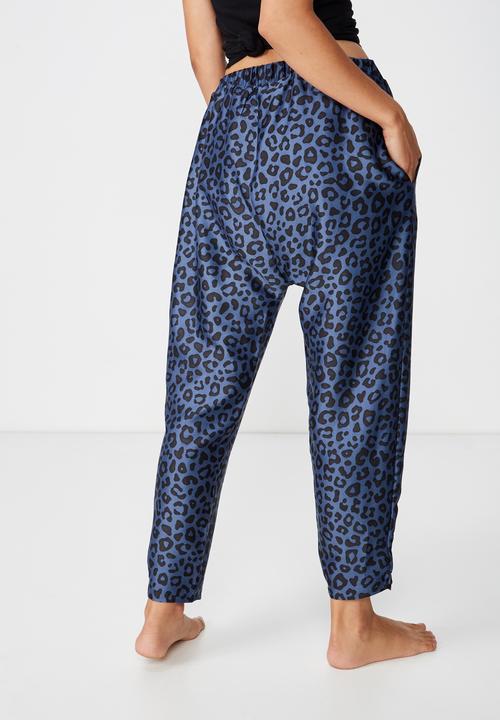 Cotton On - Satin drop crotch pant - navy & black