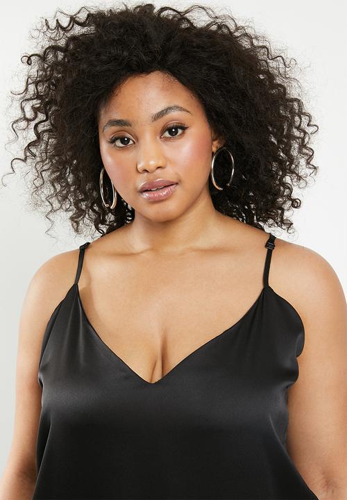 Missguided - Plus size slip dress-co-ord - black