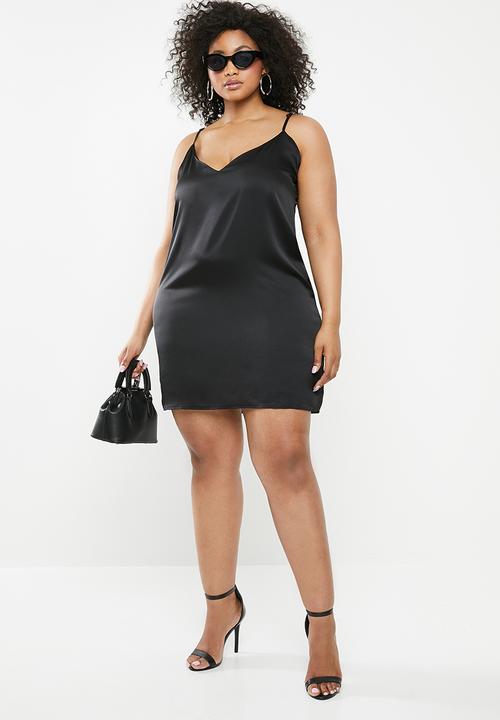 Missguided - Plus size slip dress-co-ord - black