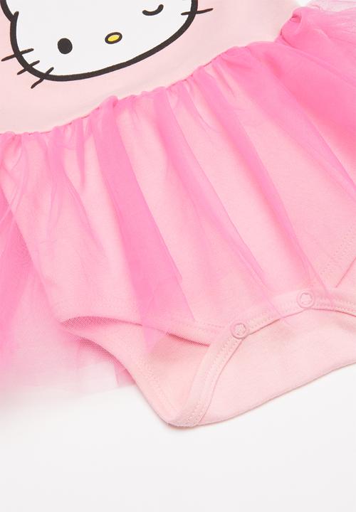 Hello Kitty - Soft jersey cotton bodysuit tulle - pink