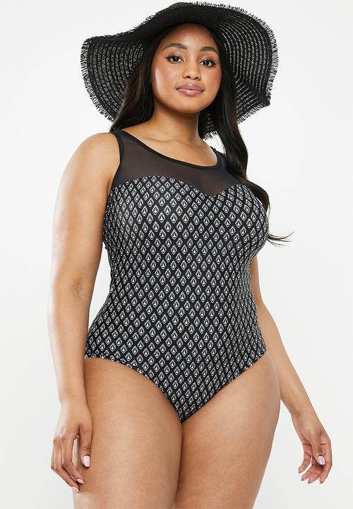 Quayside - Mesh neck suit - black & white