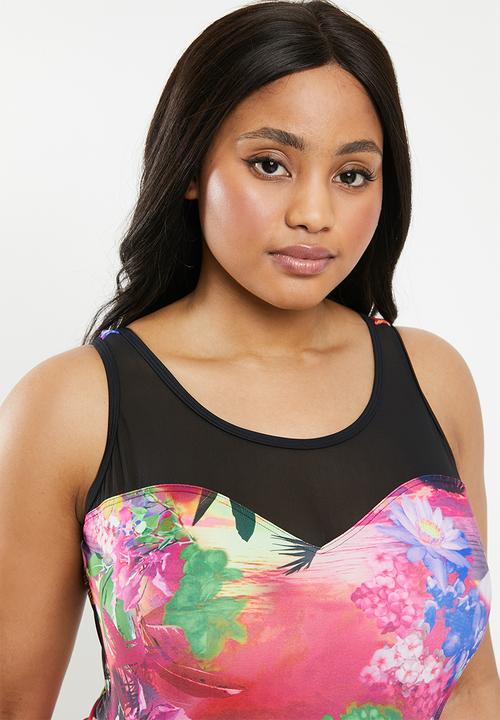 Quayside - Mesh neck suit - mutli 