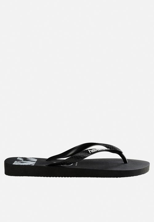 Havaianas - Top stripes logo flip flop - black