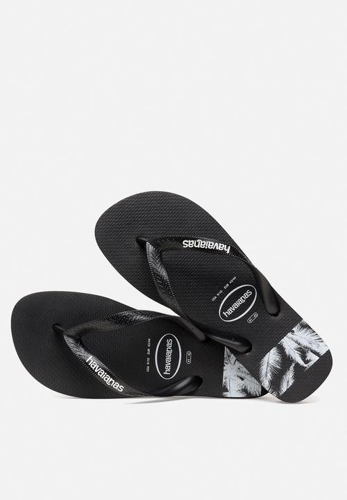 Havaianas - Top stripes logo flip flop - black
