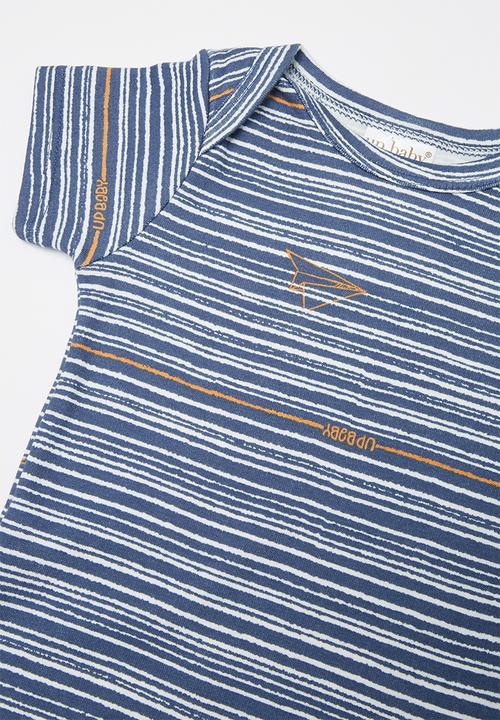 UP Baby - Soft jersey bodysuit - blue & white