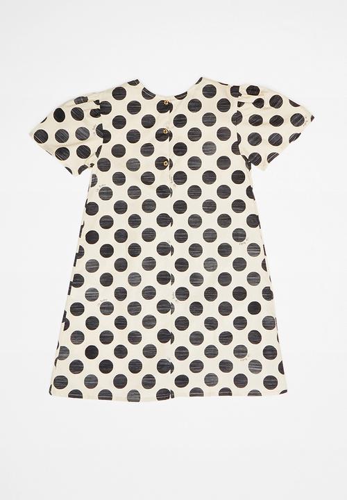 UP Baby - Elastane woven dress - beige & black